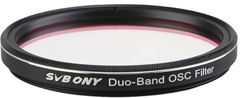 Svbony Filtro per telescopio SV220 a doppia banda, filtro per nebulosa a banda stretta H-Alfa e O-III per fotocamere a colori One-Shot, filtro per l'inquinamento luminoso per astrofotografia (5 cm)