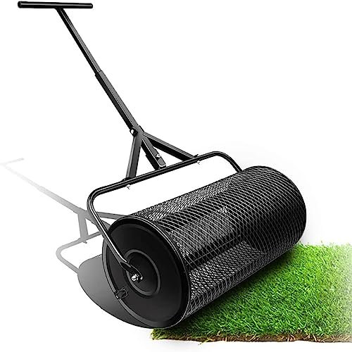 ROGHA Spandiconcime per Prato e Giardino, Resistente, Spanditerimorchio, Compost, Muschio di Torba, Terreno Superiore, Pacciamatura,15.7 * 24in-Black