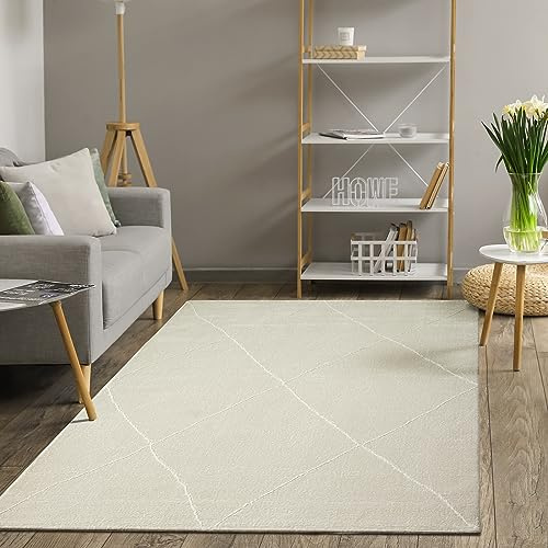 Mia's Teppiche Thing, nachhaltiger und umweltbewusster Designer-Teppich, weich & pflegeleicht, 3D-Effekt, waschbar, Flor aus 100% recyceltem Polyester.