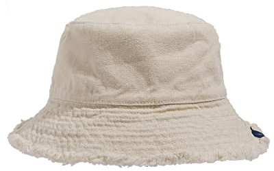 CLAPE Cappello Donna Estivo Cappello da Pescatore a Tesa Larga Cappello a Secchiello con Tesa Sfrangiata Cappelli da Spiaggia Protezione del Sole UPF50+ Sun Hat Beige HJY1