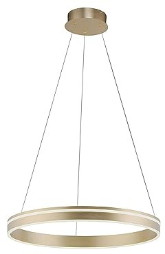 Paul Neuhaus Q-VITO LED Pendelleuchte 59cm messing smarthome Fernbedienung | Works with Alexa, Smart Home, Fernbedienung, CCT warmweiß – kaltweiß