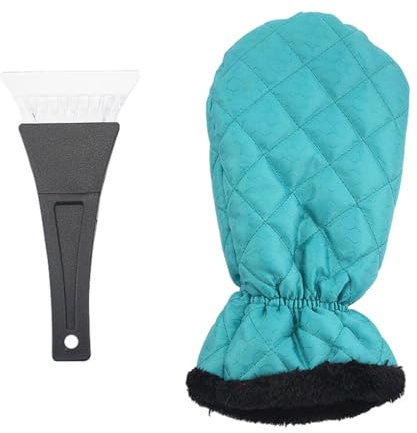 YIUPEDRFG 2x Eiskratzer Handschuh für Autos, schnelles Abtauen, langlebiges ABS, einfach zu verwendender Auto Eiskratzer mit Handschuh, Auto Eiskratzer Handschuh, Grün