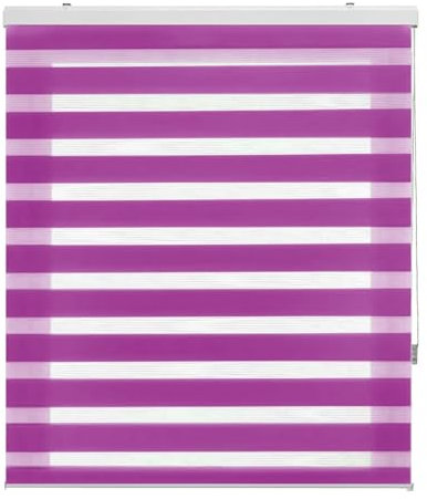 Doppelrollo Klemmfix ohne Bohren 30 x 150 cm Sonnenschutz & Sichtschutz Fensterrollo Klemmrollo Größe und Farbe wählbar für Tür & Fenster, Lila