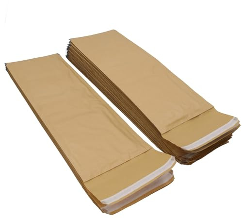 Gepolsterte Briefumschläge, Luftpolster-Versandtaschen, Nummernschild-Größe 55 x 20 cm, 25 Stück