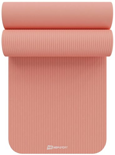 Hop-Sport Gymnastikmatte 190 x 60 cm x 1 cm, Sportmatte - gelenkschonend & rutschfest, Fitnessmatte aus NBR-Schaumstoff + Tragegurt