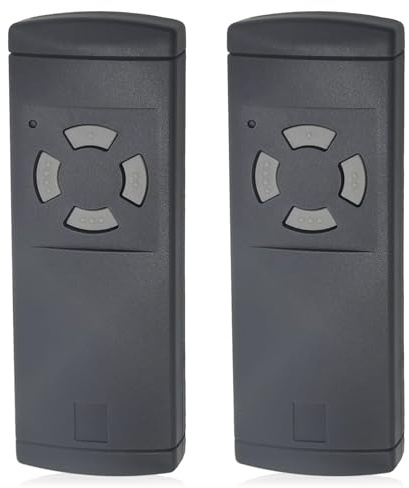 Mando a distancia para Puertas Automaticas Garage Hörmann Botones Gris - 40,685 MHz - Mando solo compatible para puerta de garaje Hörmann HSM4 HSM2 HSE2 HSE4 HS2 HS4