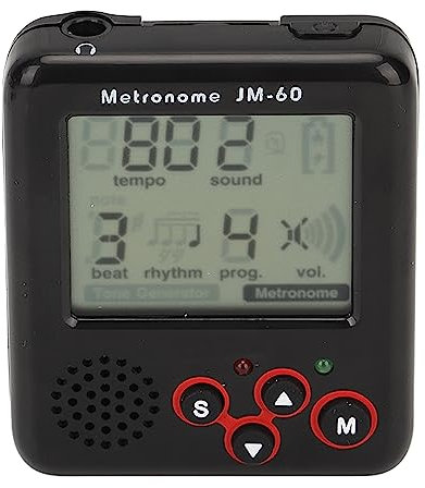 Digitales Metronom, Schwarzes LCD-Mini-Metronom, Zum Anklemmen über USB, Kleines Metronom Für Klavier, Gitarre, Flöte, Violine, Schlagzeug