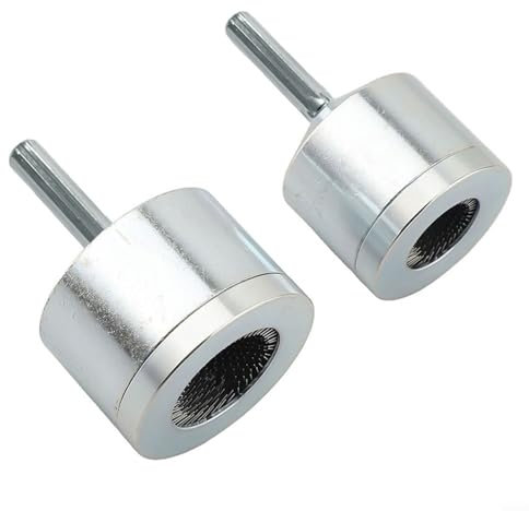 EpheyFIF 2 limpiadores de tuberías de cobre, limpiador de tuberías de cobre de 15 + 22 mm para taladro, limpiador de tuberías de taladro eléctrico, cepillo de limpieza de tuberías de metal de cobre,