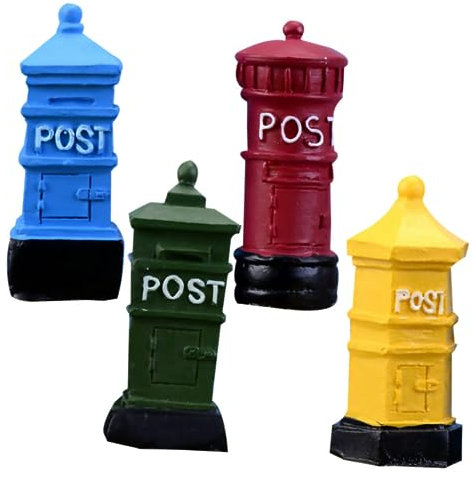 DIYEAH 4piezas Mini Buzones De Correo De para Decoración De Escritorio Adornos De Festival y