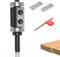 Fresa para Madera Vástago de 8 mm, Fresas de Enrasar, Fresa para Madera con Rodamiento, con 2 Plaquitas Recambiables, Herramientas Carpinteria Madera para El Acabado de La Madera (plata)