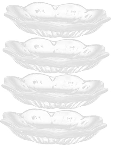 Cabilock 4piezas Posavasos De Vidrio Para Tazas Platillos De Té Transparentes Decoración De Mesa Para Té Útil Hogar