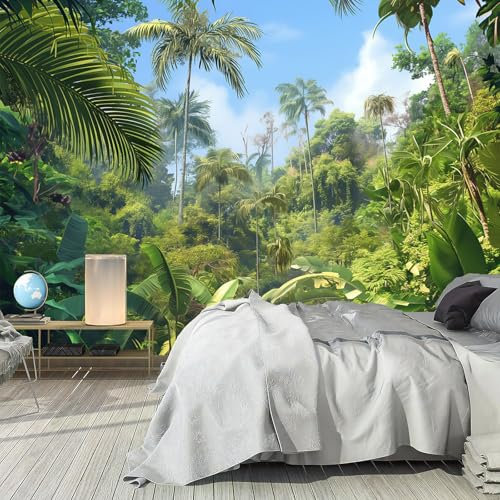NAWVNMI Peel And Stick Wallpaper Dschungel-Dschungel Selbstklebender Wandaufkleber Bild Art Decor Gemälde 150x105cm Wohnzimmer Schlafzimmer Wandsticker Home Dekor Selbstklebend