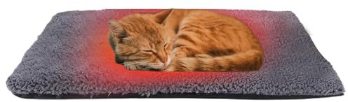 Générique Noiseless Cat Heating Bed, Self-Warming Pet Bed, Machine Washable Pet Heating Pad, Non Slip Pet Heating Pad, Heating Pad for Pets, Pet Sleeping Pad, Warm Sleeping Pad for Pets,