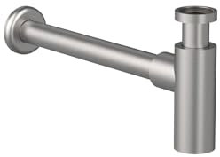 ROCA A5064070SM AQUA Basic Sifón Mural Cilíndrico de 1 1/4 Lavabo Tubo de 300 Mm Acabado Acero Inoxidable