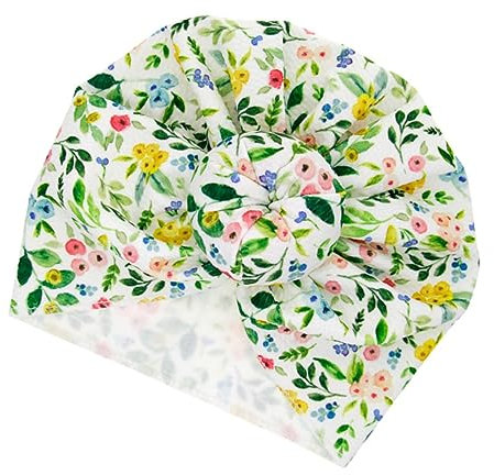 Holibanna -mädchen-Hut Kopfschmuck Turban Neugeborener Turban Babymütze Neugeborene Kopftücher Green