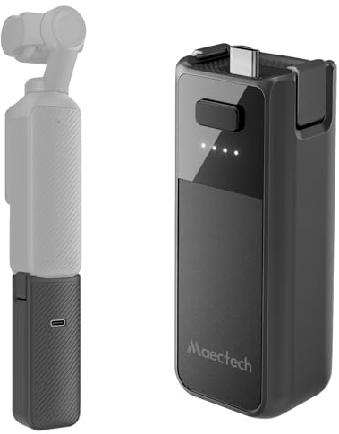 Maectech Fast Charging Battery Handle for Osmo Pocket 3 Accessories for Pocket 3 Battery Grips for Xtra Muse with Original Factory Battery Cells