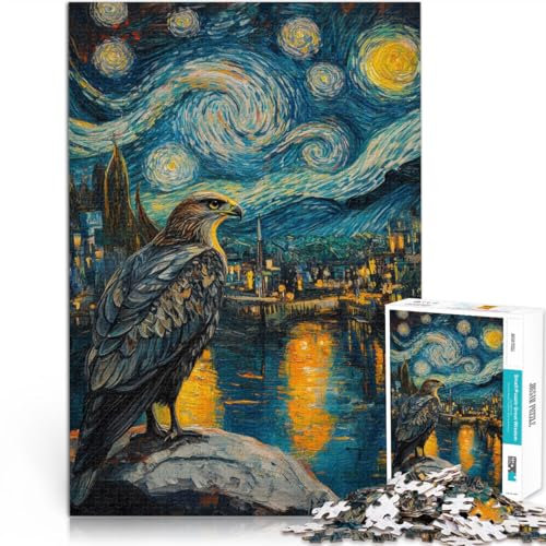 Quizspiel Adler unter der Sternennacht Puzzle für Teenager 1000 Teile 26x38cm eignet ganze Familie für ab 14 Jahren