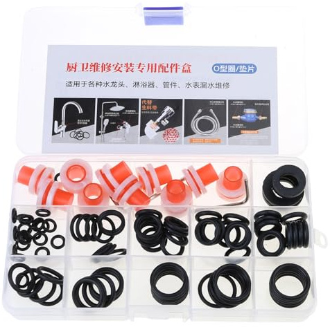 Qcbuegof Flat Rings Sealing Washing Machine Assortment Set Loosening Prevention Plastic Seals Repair Tap Pipe Water Hose Silicone Tap Leak Seal Seals