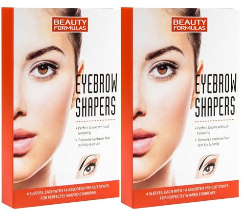 2x 56 Beauty Formulas Eyebrow Shaper Wax Pre Cut Strips Unwanted Facial Hair Removal – Bundled by GetInStyle Shop