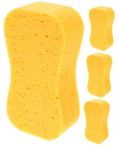 HIAKDOFT 4 Piezas Esponjas de Lavado de Coche de Alta Densidad Esponjas Absorbentes para Limpieza Eficaz de Coches Barcos y Doméstico Accesorio Ergonómico para Lavado Rápido y Profundo