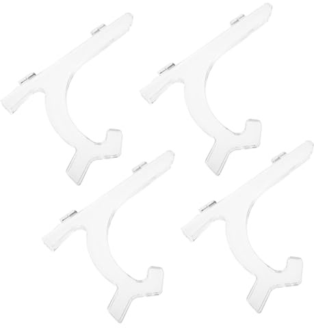 RORPOIR 4 Piezas Caballetes Para Platos Placa De Soporte De Caballete Pantalla De Plato Ornamental Soporte De Exhibición De Menú Transparent