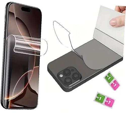 AILIKA Película de doble cara hidrogel ultra claro compatible con Redmi Note 9 Pro 5G - Protector integral de pantalla + espalda, fácil instalación