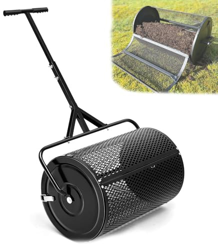 Esparcidor duradero para césped y jardín, ajustable, aplicador de semillas y fertilizantes para el cuidado del césped, plantación y siembra, perfecto para un fácil mantenimiento del jardín