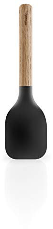EVA SOLO | Nordisches Küchen-Servierbesteck | Kombinierter Rührer und Teigschaber | Bequemer Eichengriff | Dänisches Design und Funktionalität | Schwarz