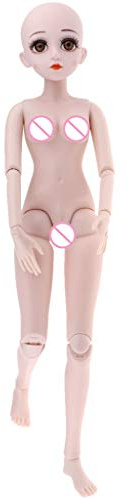 P Prettyia 1/3 Corps de Poupée Nue 13 Articulations + Tête de Poupée Doll Articulée DIY Bricolage