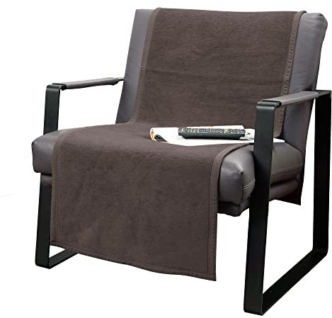 Erwin Müller Sesselschoner, Sofaläufer, Sofaschoner Taupe Größe 75x200 cm - strapazierstark, weich, temparaturausgleichend (weitere Farben)