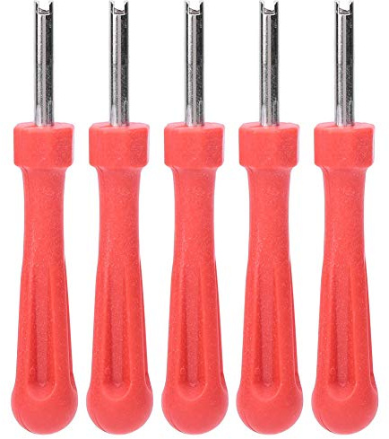 Voluxe Herramienta de extracción de válvulas de Aire, Llave de núcleo de válvula de neumático Herramienta de reparación de válvulas de Aire de Llave de núcleo de válvula de 5 Piezas para Coche