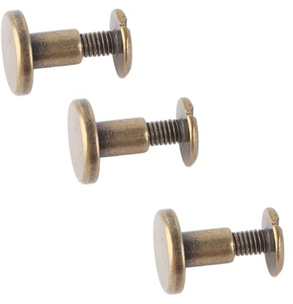 Rivets,20pcs Tête Plate Cuivre Laiton Vis écrous Clous Rivets Accessoire de uchon en Cuir (8 mm),screwback rivets antique brass pour cuir vis ceinture rivet decoratif gros à visser