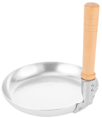 UPKOCH Sartén japonesa para tamagoyaki japonés, sartén antiadherente para huevos Oyakodon, sartén sueca, tortilla, mini wok, redondo, de acero inoxidable para padres e hijos