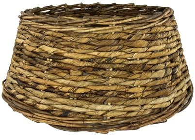 Geflochtener Bananenblatt Weihnachtsbaumrock - Original | ø 60 x 26 cm | Weihnachtsbaumkorb | Weihnachtsbaum | Weihnachtsbaumfuß | Weihnachtsdekoration | Nachhaltiger Weihnachtsbaumfuß | Braun