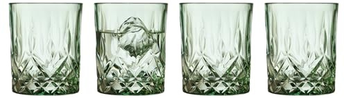 Lyngby Glas Sorrento Whiskyglas, Tumbler, 32 cl, 4 Stck., Grün