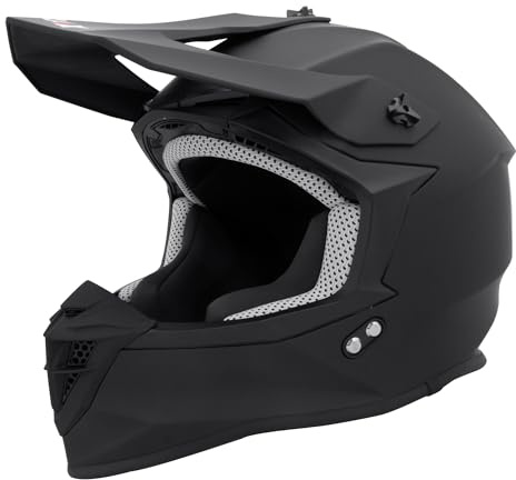 Zorax ZOR-X303 Motocross Helmet - Matt Black XXL (63-64cm)
