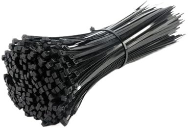 Kabelschlauch Schwarz Selbstsichernder Nylon-Kabelbinder aus Kunststoff, schwarzer Kabelbinder-Befestigungsring, Kabelbinder mit Reißverschluss, Nylon-Kabelbinder-Set, 3 x 100 mm (Size : 500pcs)