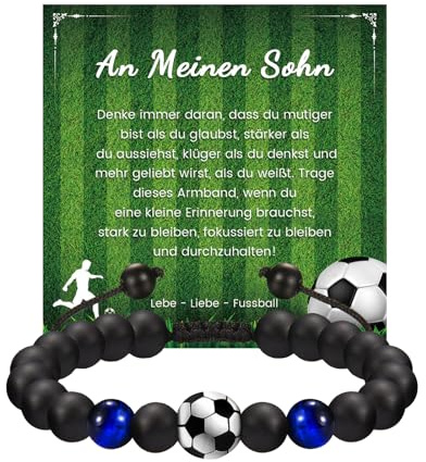 BOCHOI Jungen Fussball Armband,Kinder Fussball Geschenke Jungen