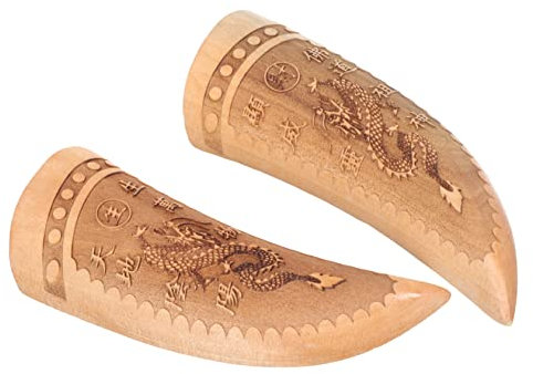 ORFOFE 1 Par De Cáliz De Media Herramienta De Adivinación Tazas De Sacrificio Figuras De Madera Centro De Mesa Sagrado Tabla De Radiestesia Taza para Radiestesia Tazas De