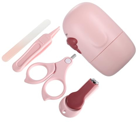 MERRYHAPY 1satz Nagelpflege Teiliges Set Mit Nagelschere Nagelknipser Nagelfeile Und Pinzette Für Neugeborene Abgerundete Kanten Für Verletzungsfreies Trimmen Für Jungen Und Mädchen