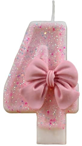 numerate per torte di compleanno, di compleanno, candela scintillante con decorazioni Bowknot, per torta di compleanno, decorazione per feste a tema riunioni per la c