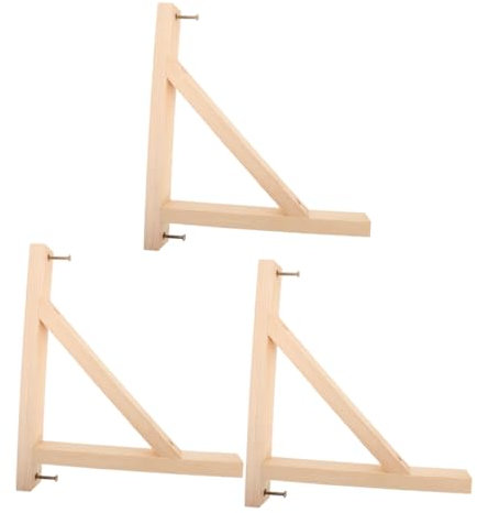 HOMSFOU 3stücke Regalhalter Aus Holz Dreiecksträger Für Wandregale Möbelbefestigung Befestigungsmaterial Wandhalter Eckverbinder Diy-regalprojekte Dekorative Pflanzenhänger