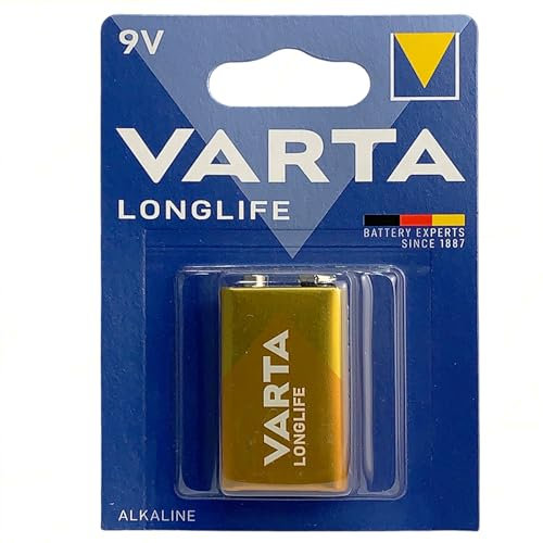 Varta Batterie Transistor 9 V PP3 6LR61 Longlife Power Alcaline | 2 paquets de 1 pc | puissants et durables pour appareils énergétiques | pour télécommandes, détecteurs de fumée et dispositifs