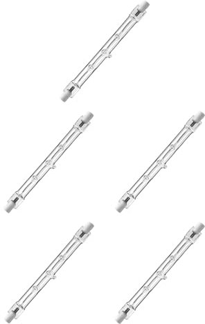 LightHero - 5er-Pack Halogenstab 400 Watt ersetzt 500 Watt R7s 827 118mm warmweiß dimmbar 2700K 8600lm / Halogenstab R7s