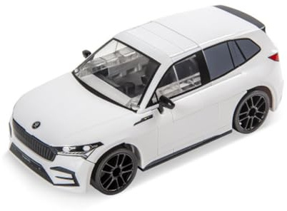 Skoda 6U00877558H Bausatz Modellauto Enyaq RS Modell Miniatur, Maßstab 1:35, weiß