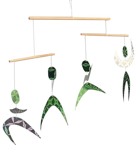 Purgano green dancer hanging mobile Montessori Mobile Baby Toy Baby Mobile Visual Tracking Newborn Toy