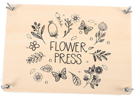 DEARMAMY Kit de Prensado de Flores para Adultos Madera y Metal, Herramienta Multifuncional para Prensar Hojas en Múltiples Capas Adecuado para Manualidades DIY