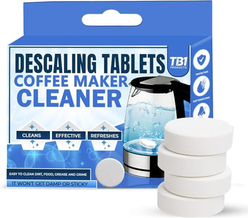 TB1 Products Kettle Descaler Tablets (6 Pcs), Pack of 5| Limescale Remover for Kettles, Coffee Machines & Steam Irons | Coffee Machine Cleaning & Descaler Tablets Compatible with All Brands