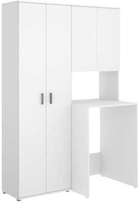 DEKIT - Conjunto DE Armario con 2 Puertas Y Mueble para Lavadora con ALTILLO 190x124,3x62cm