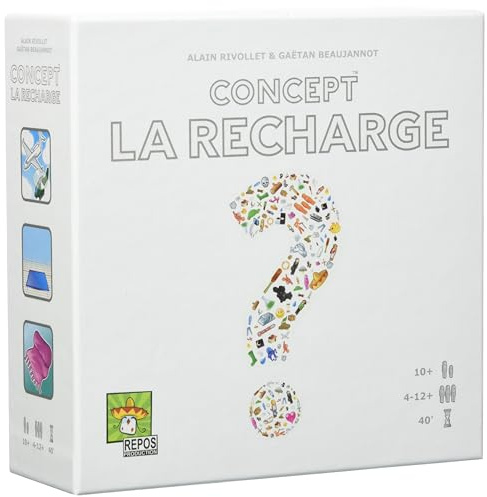 Asmodee - Riposo Produzione - ESTENSIONE CONCETTO: La Ricarica - Gioco di indovinelli per bambini dai 10 anni - Con 990 Proposte Inedite - Gioco da tavolo da 4 a 12 giocatori - 40 min - In francese